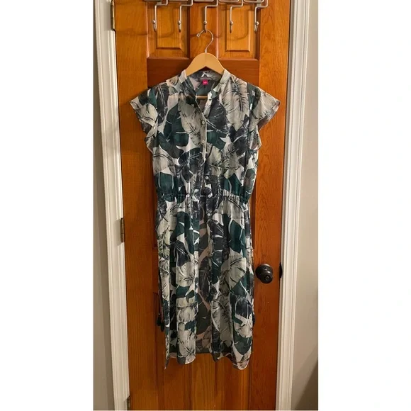 Vince Camuto Sheer Palm Swim Cover Up - Picture 2 of 6